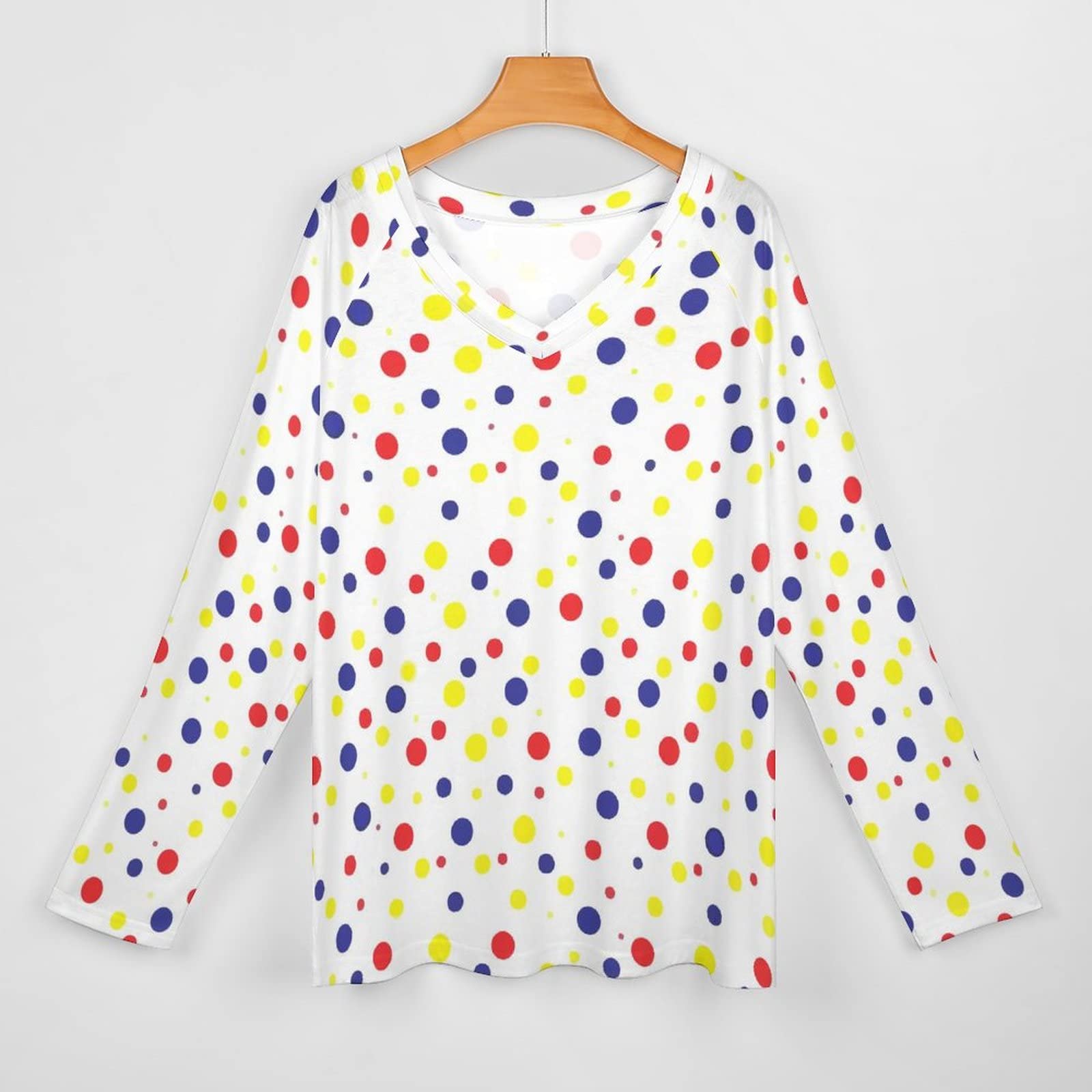 Amazon.co.jp: Tシャツ ブラウス カラフル ドット 水玉 トップス  
