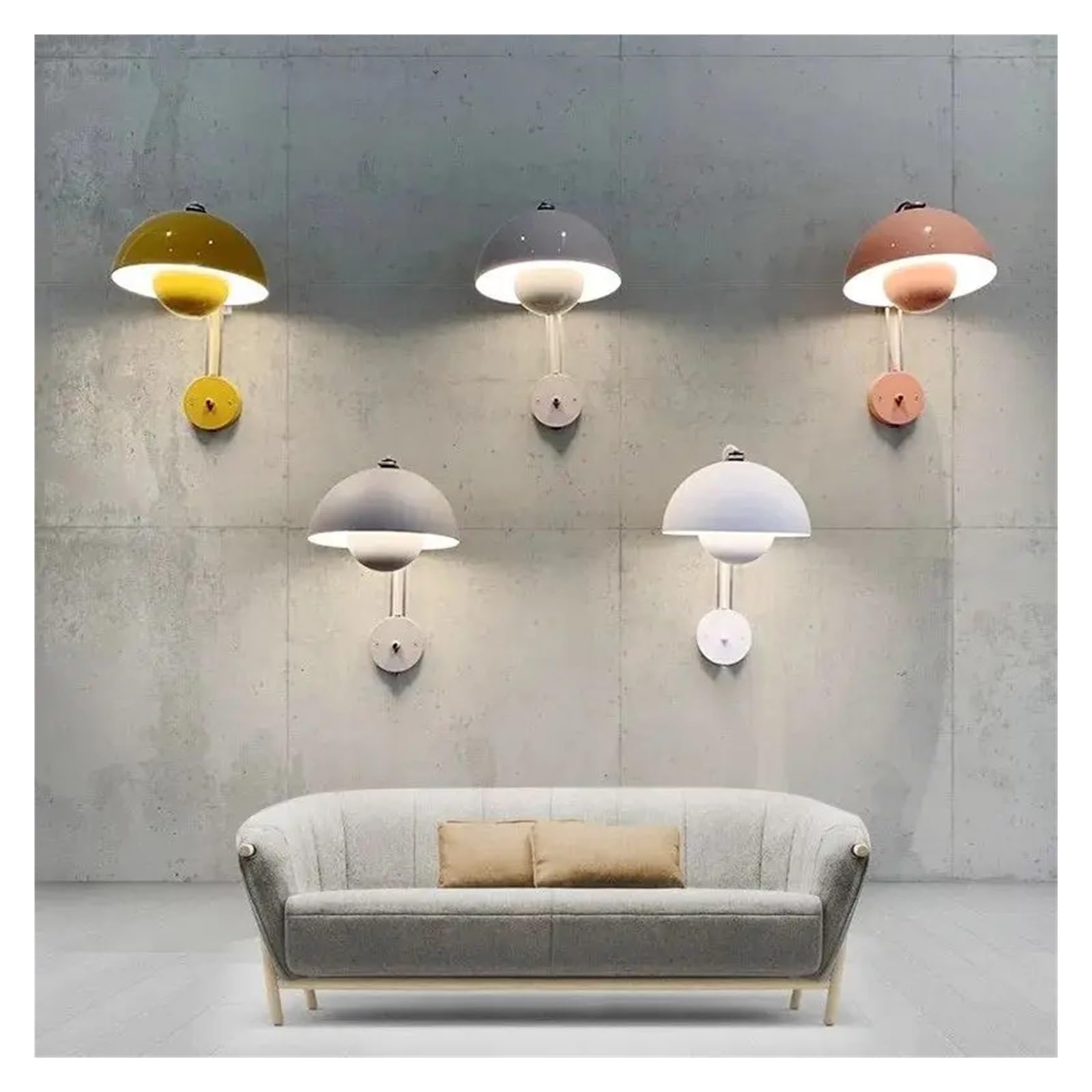 Nowoczesna Kinkiet LED Z Wtyczką Przełącznik Grzybkowy Światła Kinkiety Do Sypialni Obok Salonu Gabinet Dekoracja Wnętrz łAtwy Montaż(Warm Light,I)