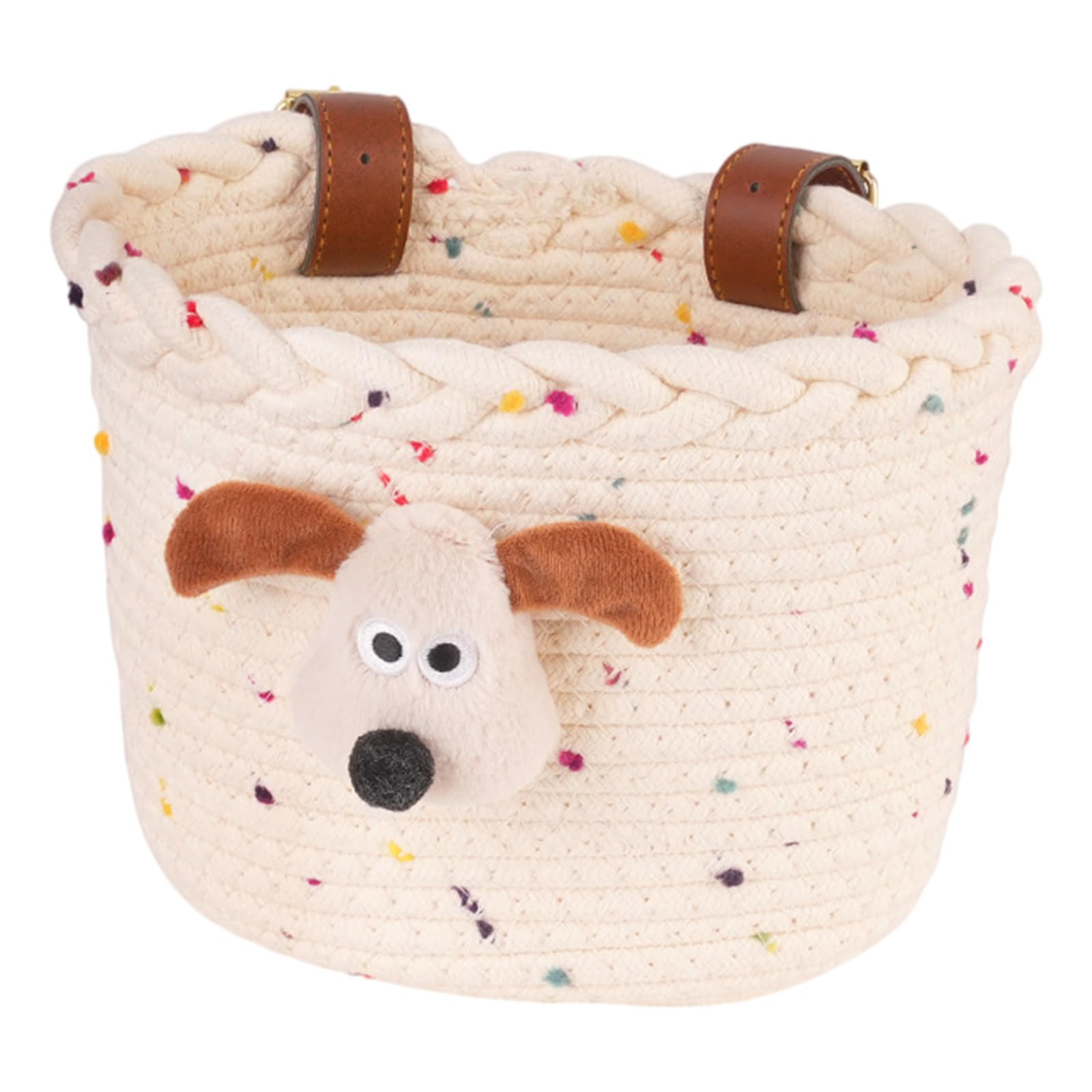 BELOWSYALER Simple Children Cycle Basket Light Weight Front Handlebars Storage Basket for Family Outings Kid Bike Storage