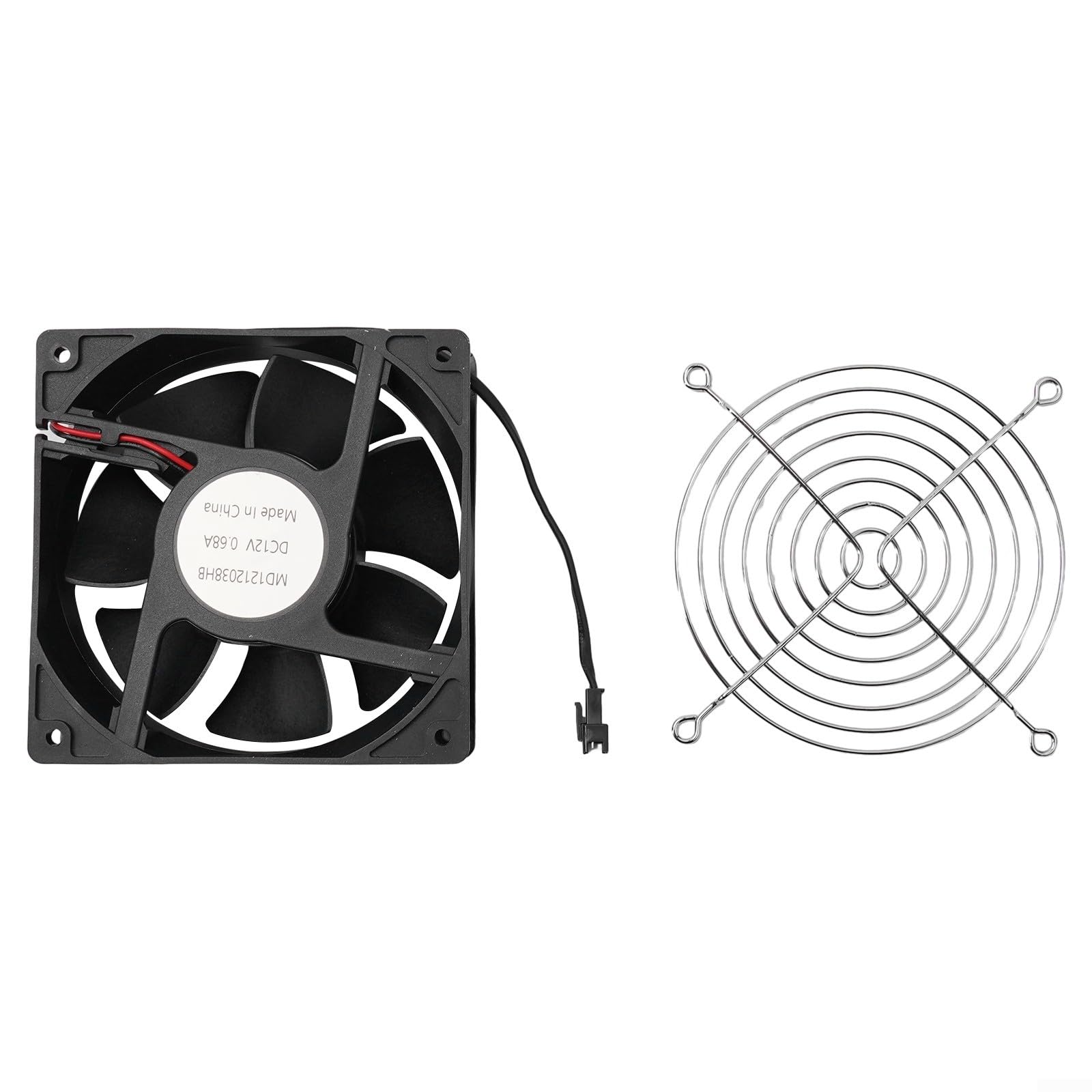 12V DC Fan Compatible with for Gravity Series 560/800/1050 XL Digital Charcoal Grill, 120x120x38mm, Black Plastic