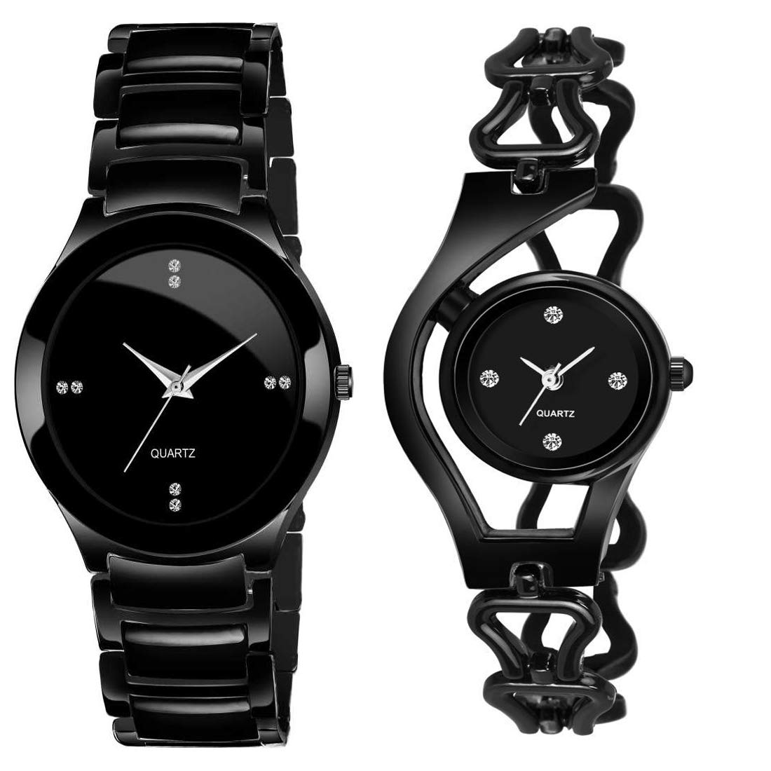 ENDEAVOUR Branded Analogue Quartz Movement Full Black Color Wrist Watches for Smart Couple (B07SCQFZZX) Amazon Price History, Amazon Price Tracker