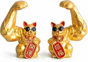 Amazon.co.jp: FUSULABO 招き猫 置物 金運アップ 開運 招福