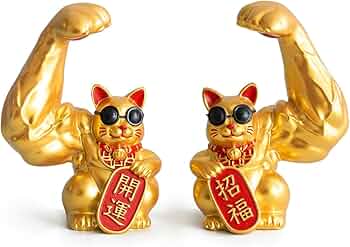 Amazon.co.jp: FUSULABO 招き猫 置物 金運アップ 開運 招福 グッズ