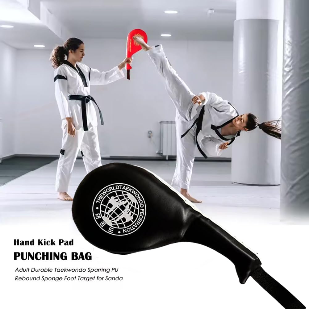 Taekwondo Kick-Pads,Doppel-Kick-Pads,Taekwondo Handpratze,taekwond o Pratzen,Trainingspads für Karate,Fußtechniken Trainerpratzen,Doppelschicht-Design,Wird für Karate,Boxen und Training
