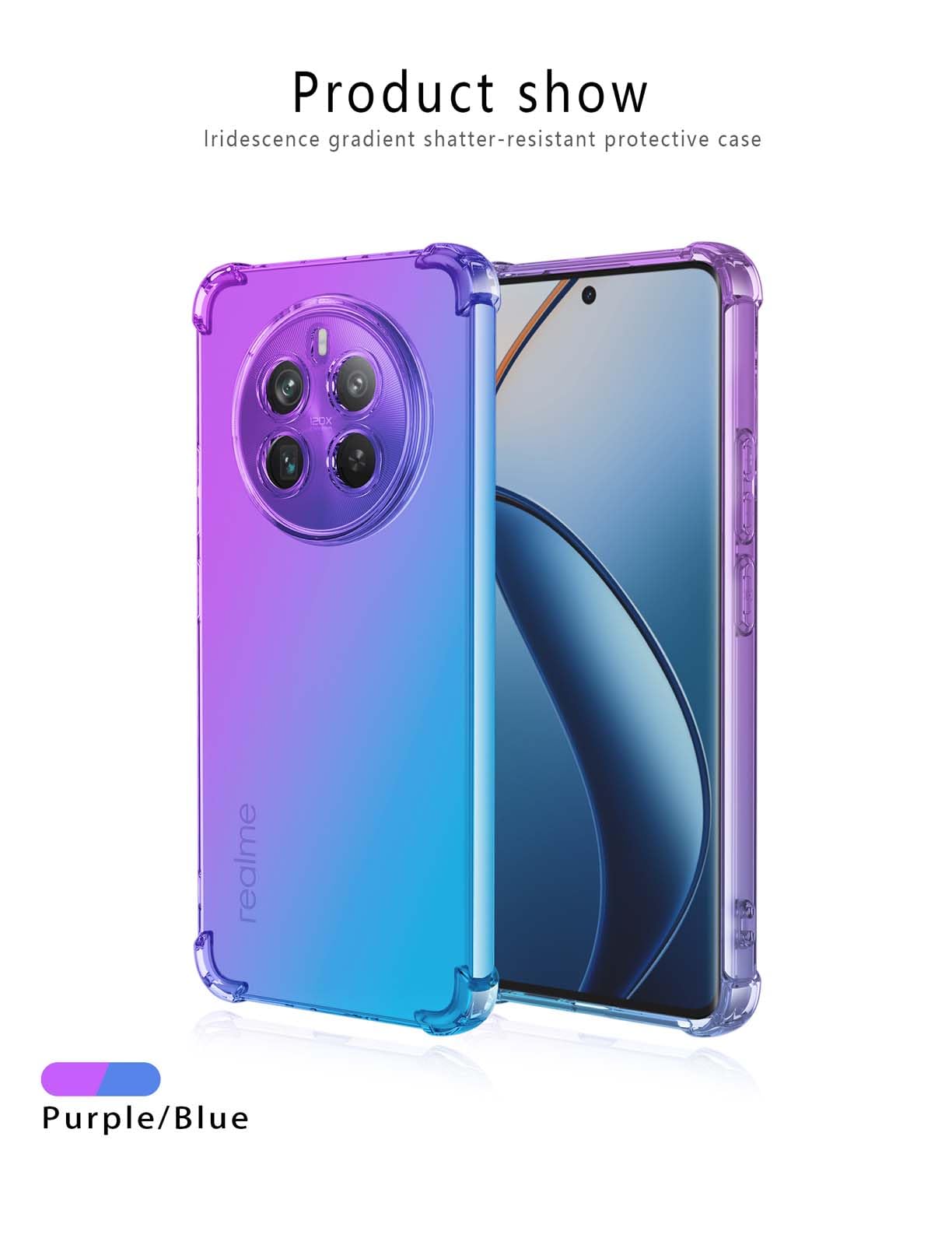 HAOYE Cover per Realme 6 Pro Cover, Custodia in TPU a gradiente Colori