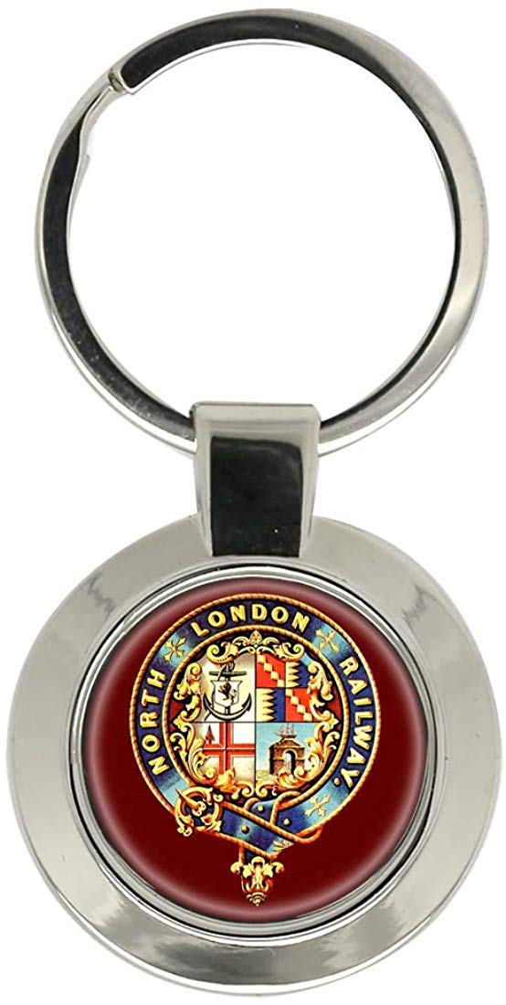 Giftshop Uk Unisex Silver Coloured Metal North London Railway Crest Key Ring