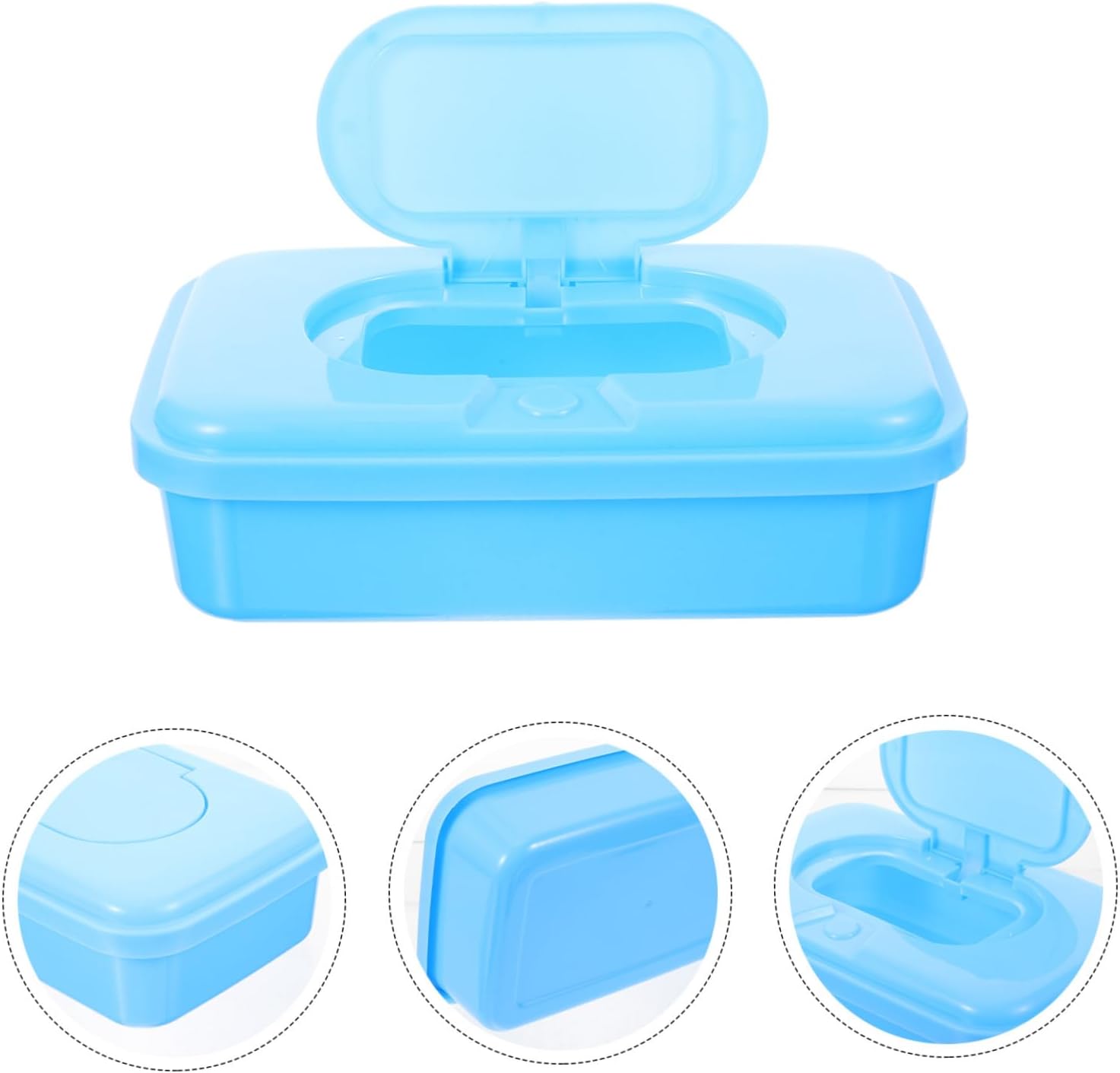 3pcs Refillable Wipe Container for Bathroom Modern Style Tissue Box Cover Portable Wipes Holder Dispenser Pp Material Color