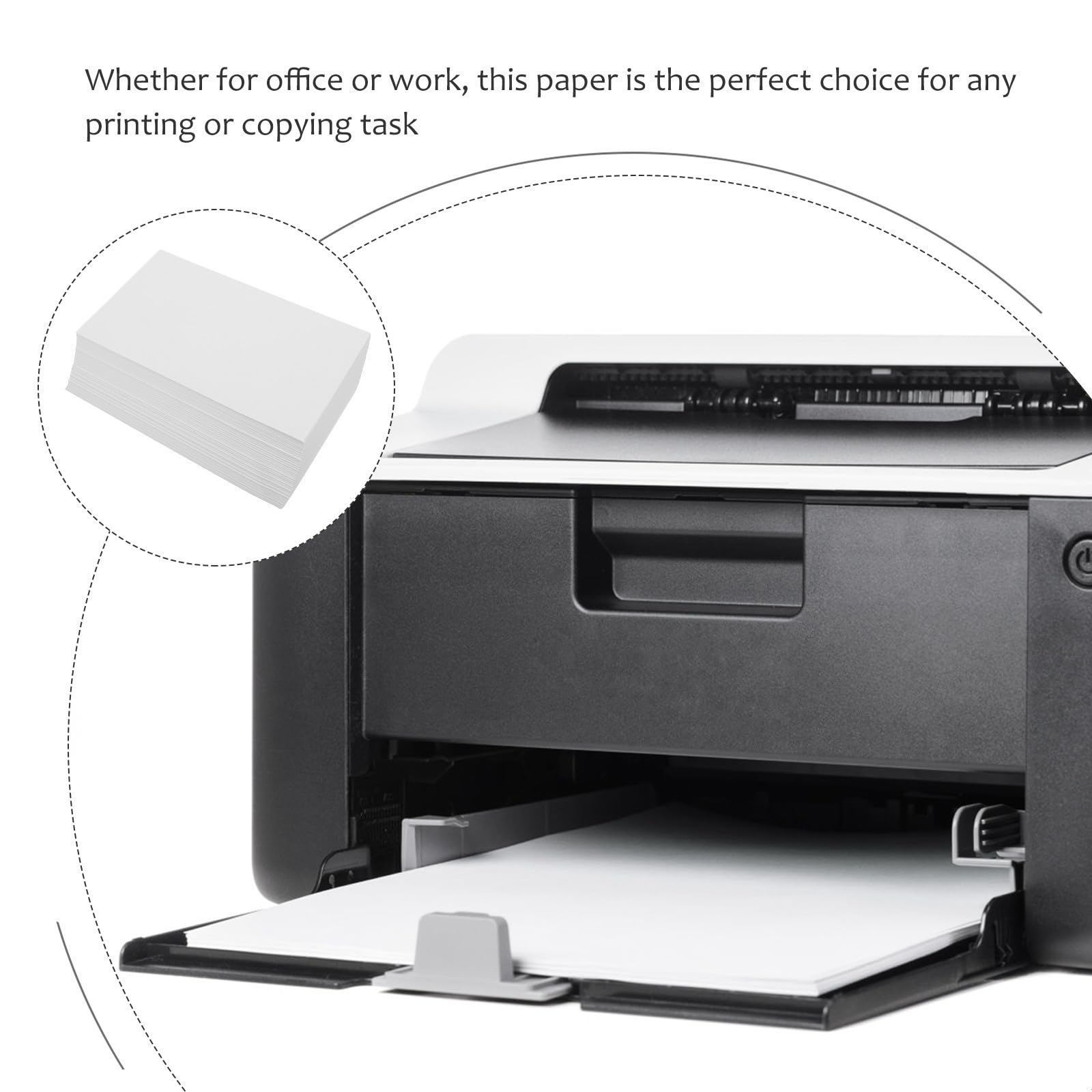 PRETYZOOM 500 Blatt Weißes Druckerpapier Kartonpapierbögen Dickes Doppelseitiges Papier für Multifunktionsdrucker für Büro und Bastelarbeiten