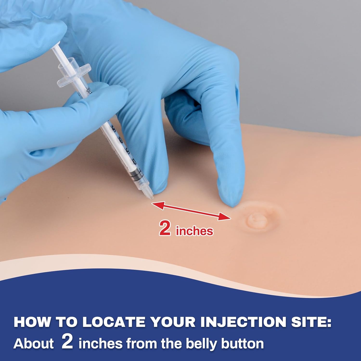 SimCoach Belly Injection Simulator, Subcutaneous Injection Training Pad, Injection Practice Kit for Medical Education, Wearable Abdominal Injection Trainer for Diabetes Insulin Injection Practice