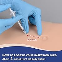 Vista 5 de SimCoach Simulador de inyección de vientre, almohadilla de entrenamiento de inyección subcutánea, kit de práctica de inyección para educación