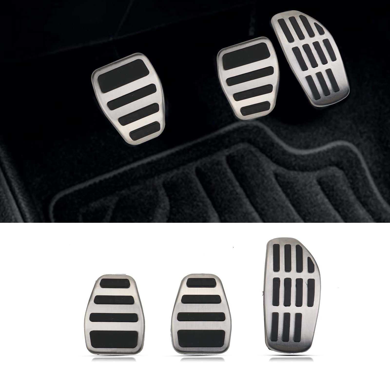 YEE PIN compatibile con Renault Captu*r 2 2013-2023 / Dacia Duster/Dacia sandero stepway 3 Protezione a pedale anti-slip in lega Accelerato Accelerator Cover (per trasmissione manuale)