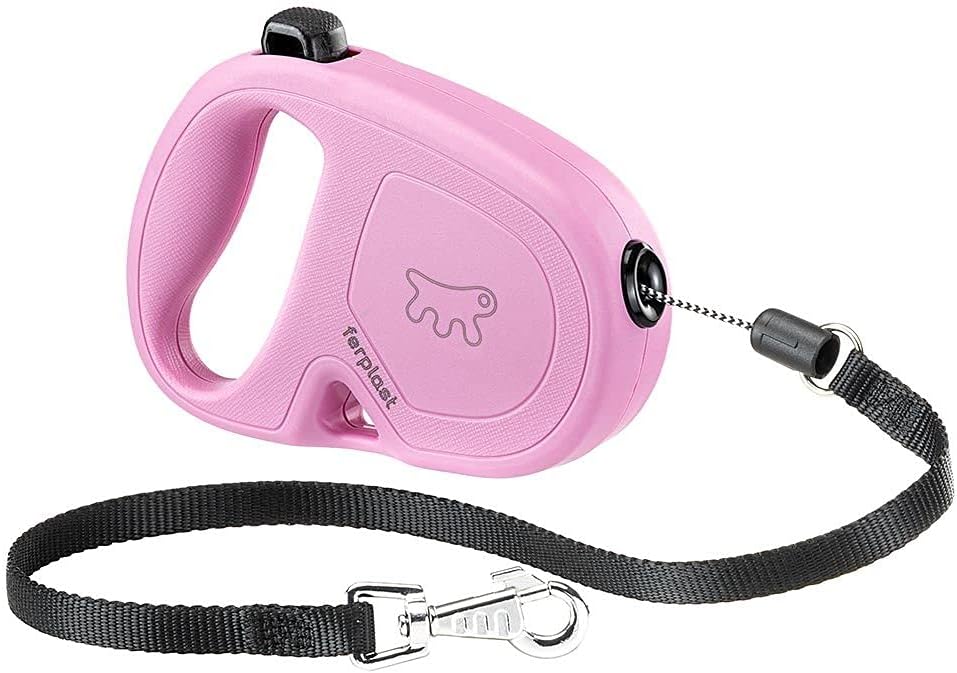 Ferplast Retractable Dog Lead Extendable Dog Leash Dogs Flippy ONE Cord S, Retractable Cord 4,5 m, max 12 kg, Blue