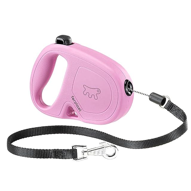 Ferplast Correa retráctil para Perros medianos Flippy One Cord S, Cuerda Extensible 4,5 m, máx 12 kg, Rosa