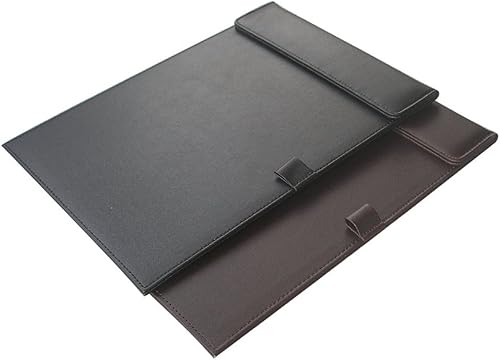 Miniatura 5 de KINGFOM Portapapeles de oficina de piel sintética ultra suave, A4, clip de tamaño carta, bloc de escritorio de notas de reuniones, portapapeles de