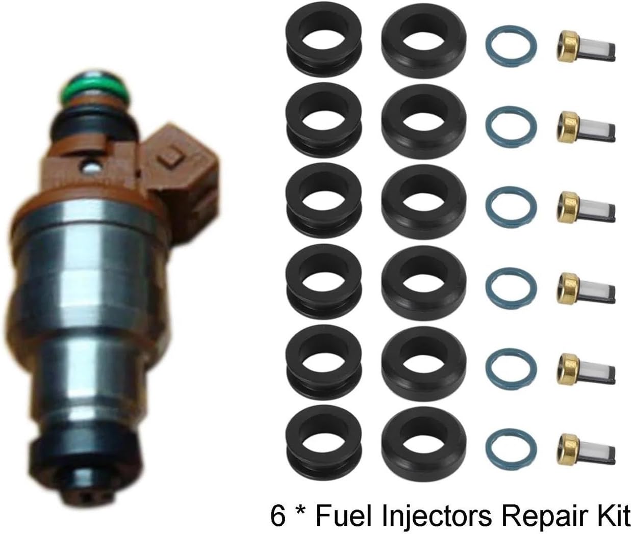 Car Injector 6PCS Fuel Injectors Seal O-Ring Kit MD164888 Fit Mitsubishi 3000GT INP-014 Car Accessories Fuel Injectors
