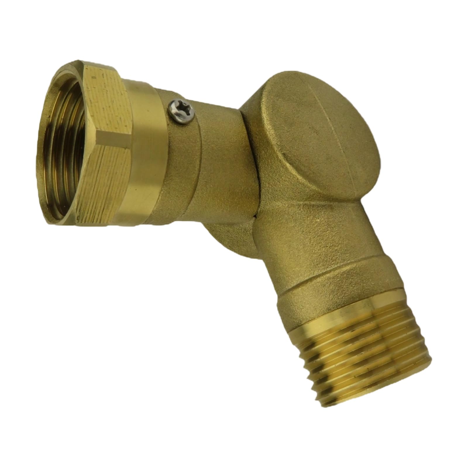 Buxuaaaa Copper Duty Brass Garden Hose Connector With Double Rotation Angles Universals Hose Swivels Elbow Connector Enduring Dual-Angle Brass