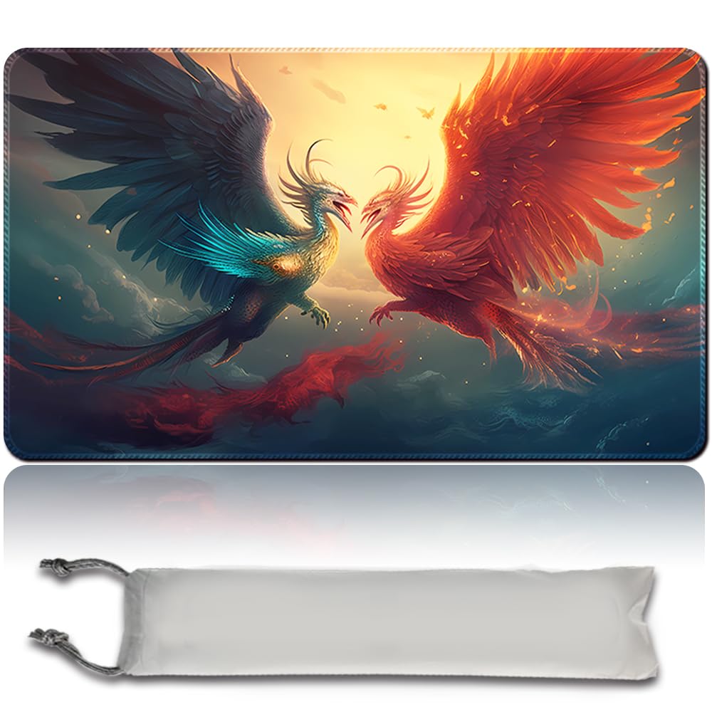 Board Game MTG Playmat + Free Waterproof Bag, Stitched Edges, Smooth Rubber Surface, MTG PlayMat with Zones (An Original Playmat) — image 1