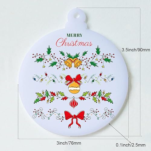 Miniatura 9 de 20 adornos acrílicos redondos sin terminar de 3 pulgadas para decoración de árbol de Navidad