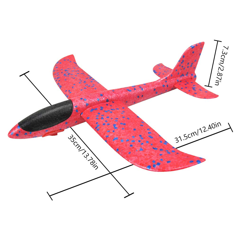 Diealles Shine Foam Glider Planes for Kids, Throwing Foam Glider Plane