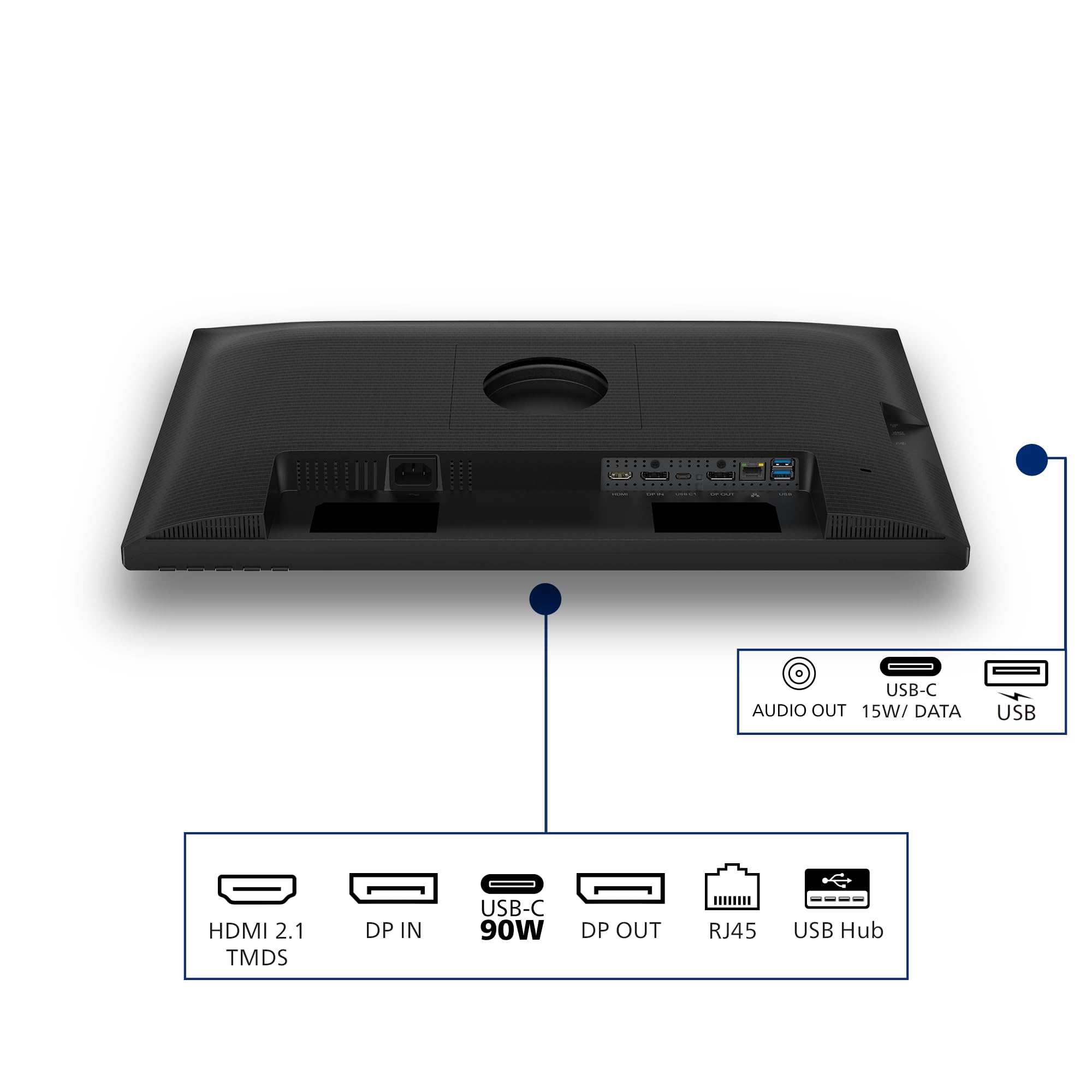 Philips 24B2U3601 Monitor 24 Pulgadas 120Hz Panel IPS, 4ms GtG, Altavoces, Altura Ajustable, (2560x1440 HDMI 1x 2.1 TMDS DP 1x 1.4 USB Hub) Negro
