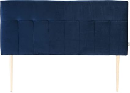 Testiera Letto Oslo 140x100 Cm - Tessuto Grigio, Gambe Legno Faggio, Imbottita - Foto 9