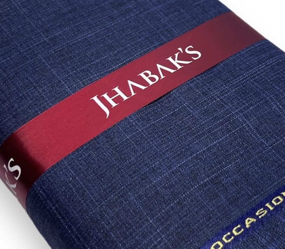Image of JHABAK'S Unstitched Viscose Rayon Self Design Trouser Fabric - 1.30 Meter