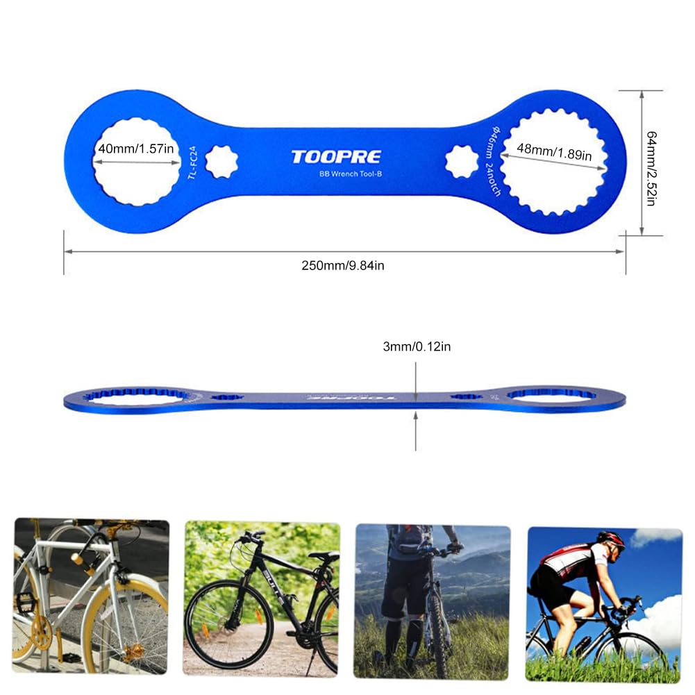 Attrezzo per Bicicletta Centerlock,Chiave per Guarnitura Mountain Bike,per Bicicletta Acciaio,Alluminio BB Chiave Strumento,per Movimento Centrale (Blu-B)