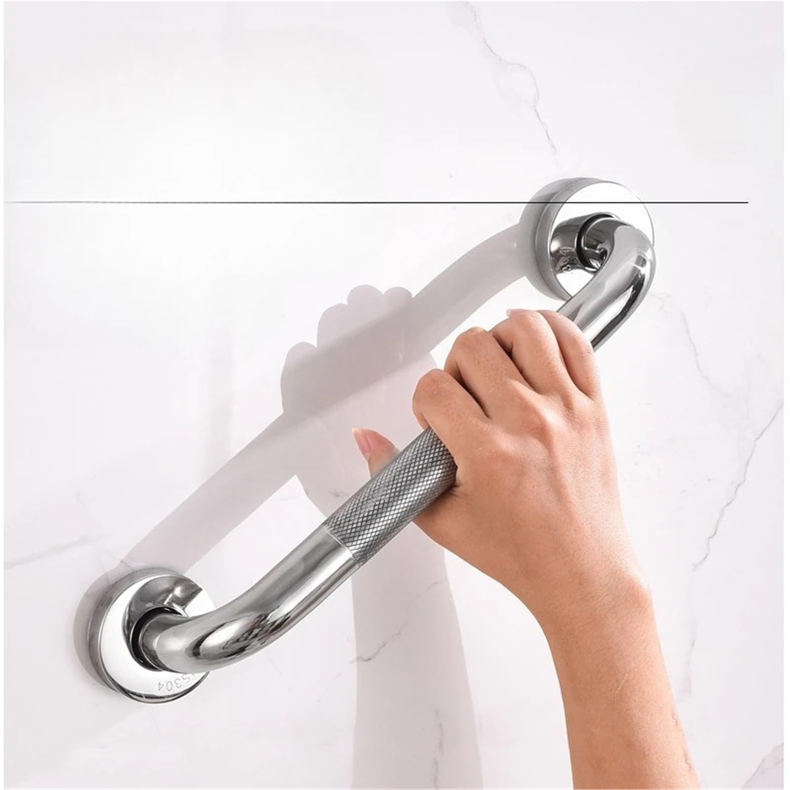 2 pasamanos de seguridad de acero inoxidable 304 para baño, construcción resistente, barandilla de soporte duradera