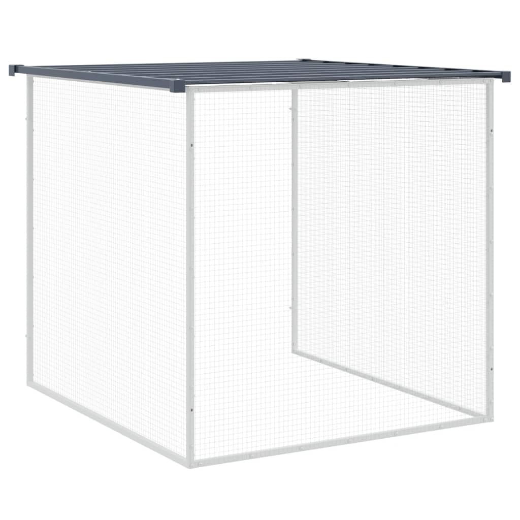 Jaula para pollos con techo antracita, 603 x 98 x 90 cm, acero galvanizado, jaula para gallinas, gallinas, conejos, gansos, palomas y codornices
