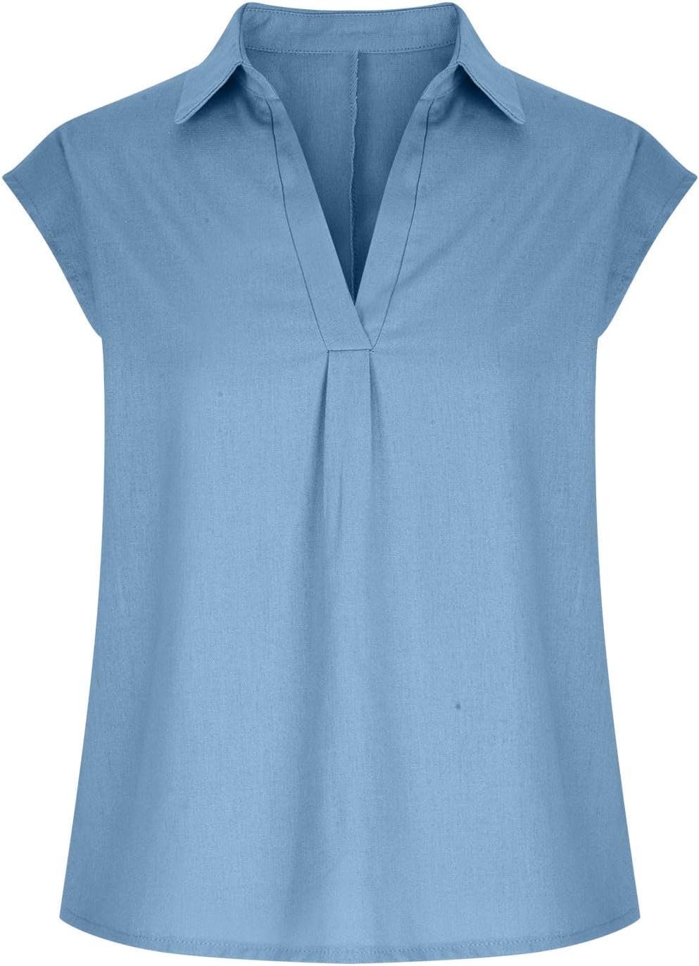 Cotton Linen Tank Tops for Womens V Neck Casual Tees Summer Fashion Solid Color Sleeveless Blouse Loose Tunics Shirts