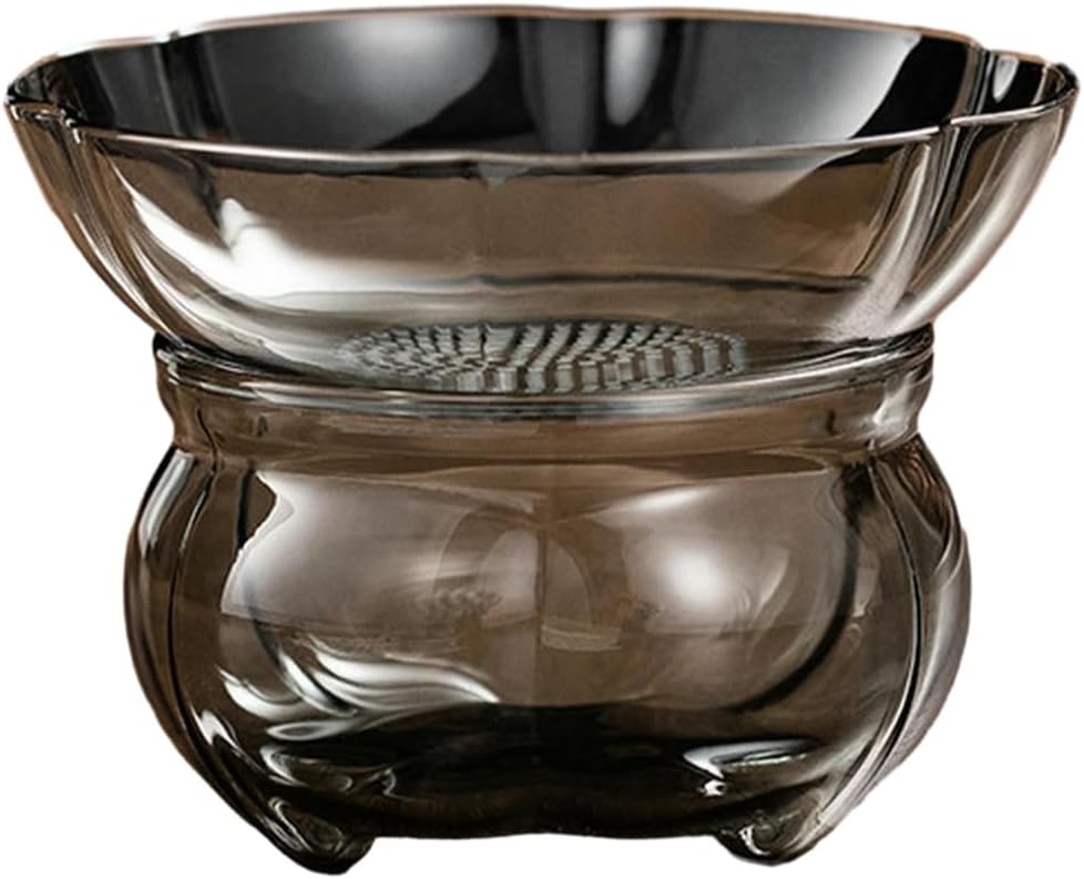 Handmade tea filter, punched glass integrated tea strainer - Huazhu tea strainer (transparent)