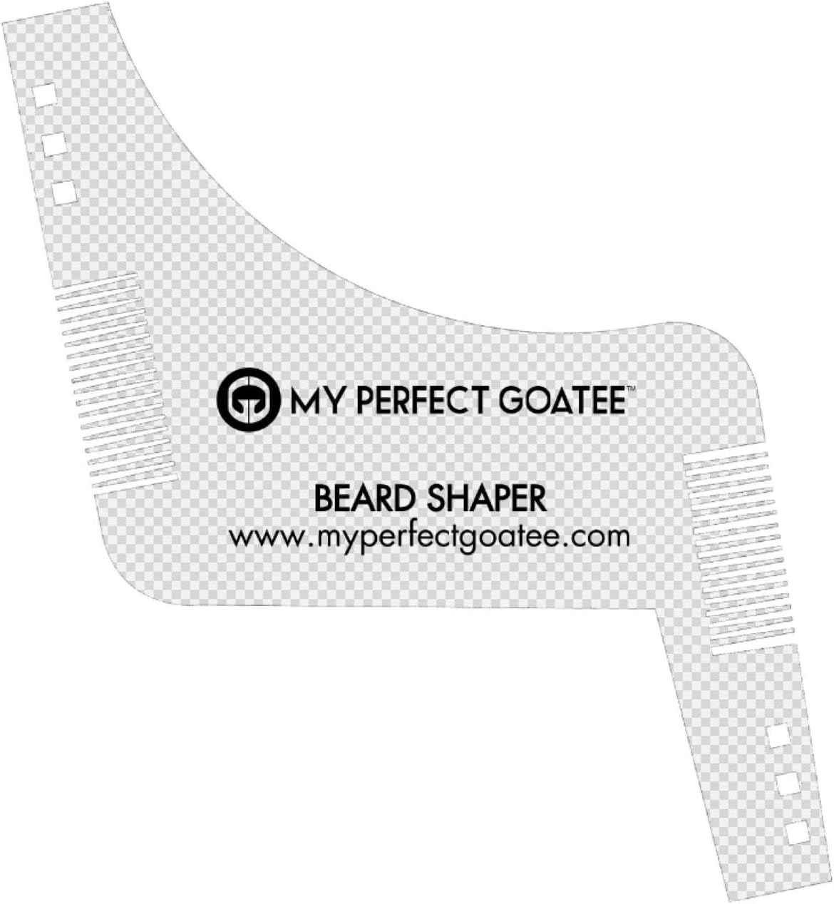 My Perfect Goatee - Beard Shaping Template, Styling Guide and Moustache Comb, White (Clear)