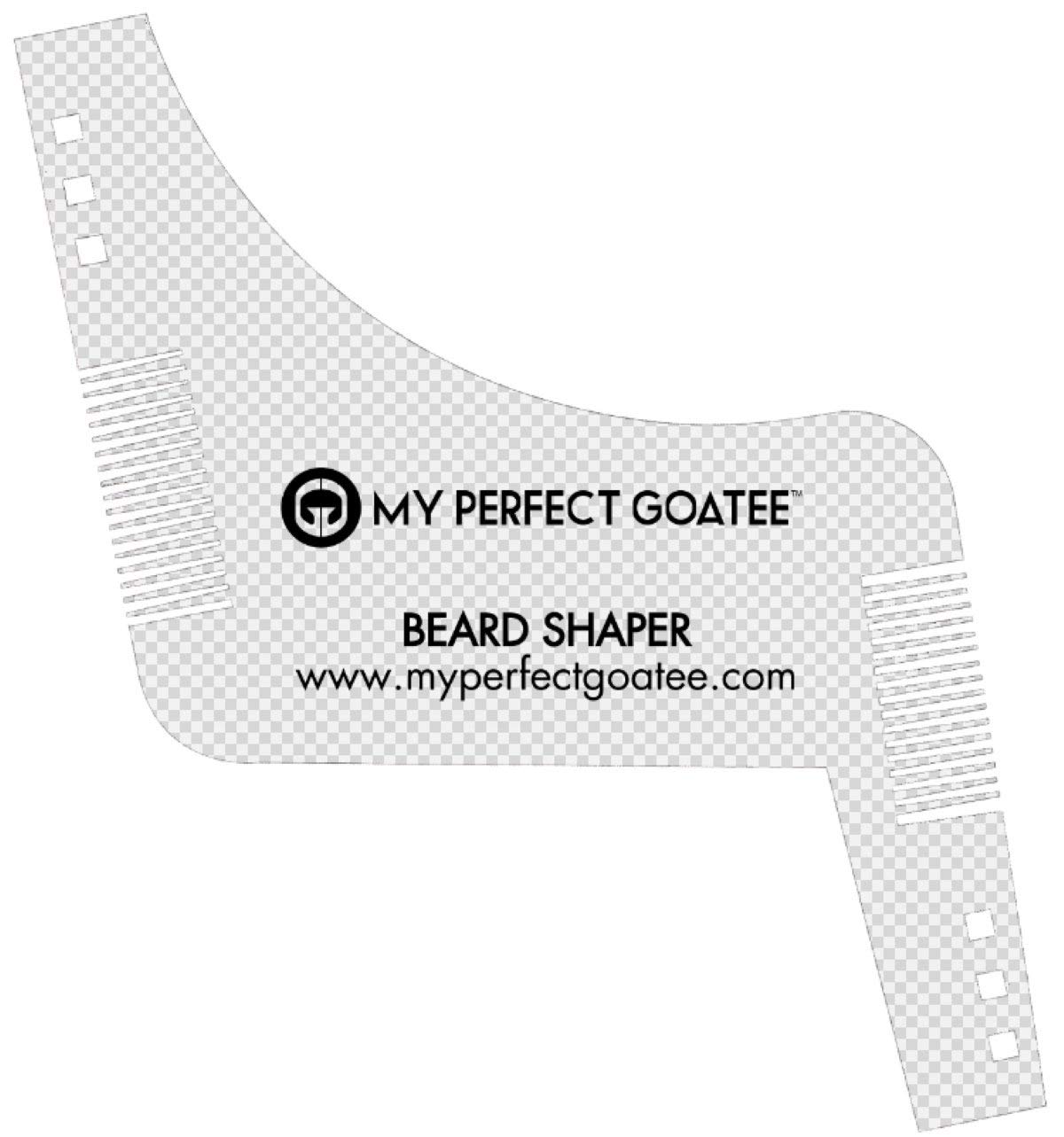 My Perfect Goatee - Beard Shaping Template, Styling Guide and Moustache Comb, White (Clear)