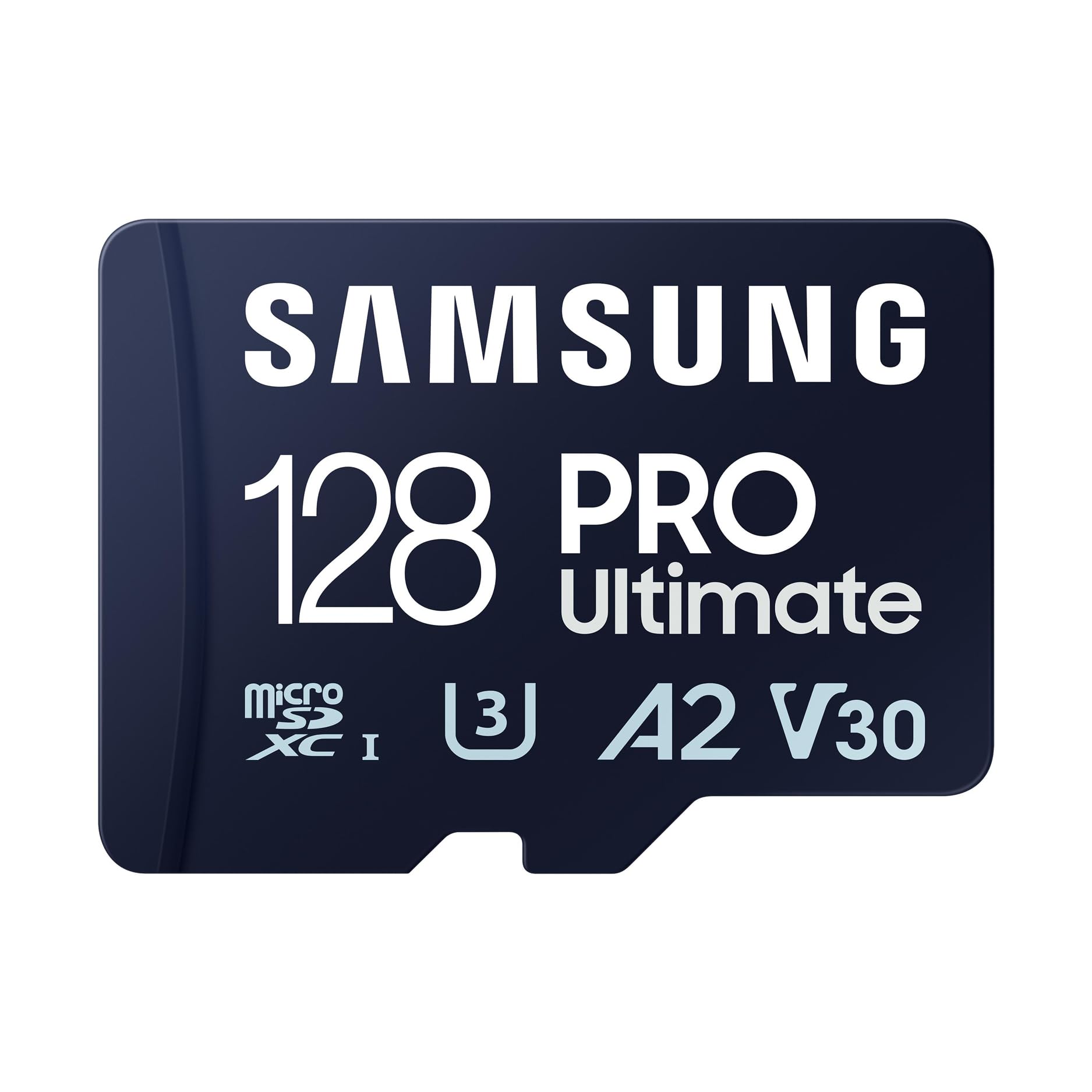 Samsung PRO Ultimate microSD Memory Card + Adapter, 128GB microSDXC, Up to 200 MB/s, 4K UHD, UHS-I, Class 10, U3,V30, A2 for Action Camera, Drone, Gaming, Phones, Tablets, MB-MY128SA/WW