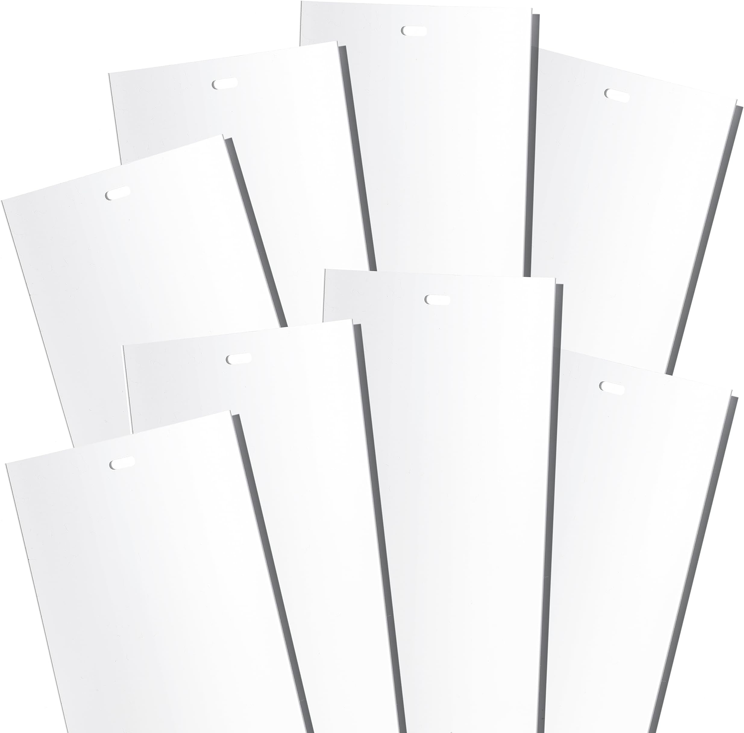 White Vertical Blinds Replacement Slats, for Doors and Windows. Easy Install Standard Replacement, 82.5” Long (4)