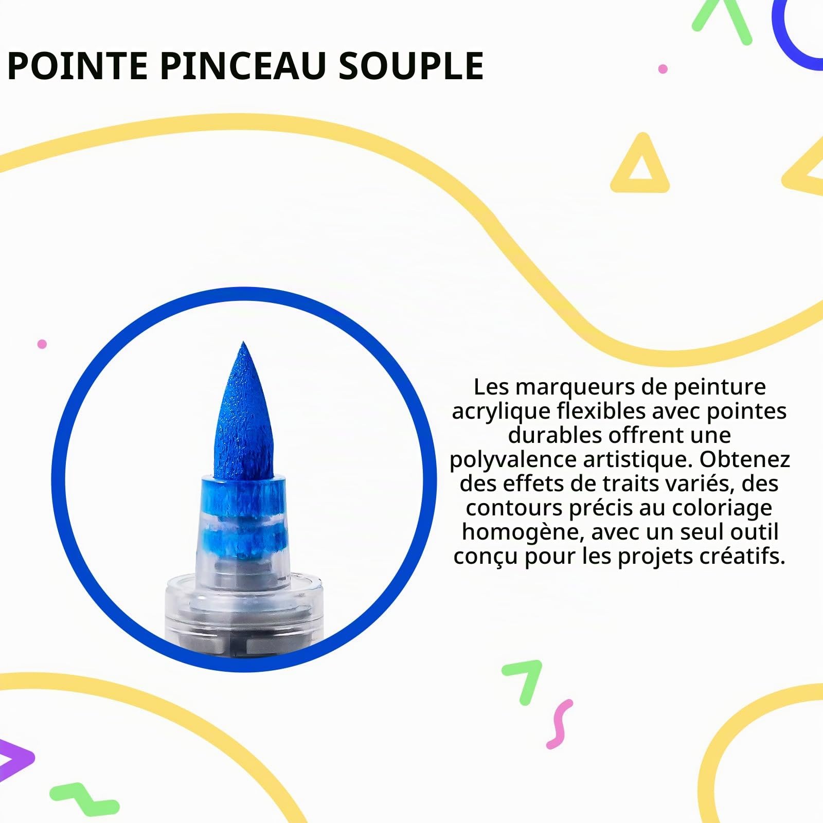 POMAC Lot de 48 marqueurs de peinture acrylique à base d'eau