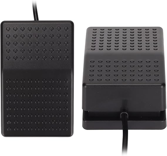 Luqeeg USB Foot Switch Pedal, Single Pedal Mechanical Switch with Indicator Light, Standard Programmable PC Keyboard Mouse Device Ergonomically Designed Wide Pedal for General Computer