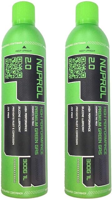2xNuprol 2.0 Green Gas Airsoft Gas 300g
