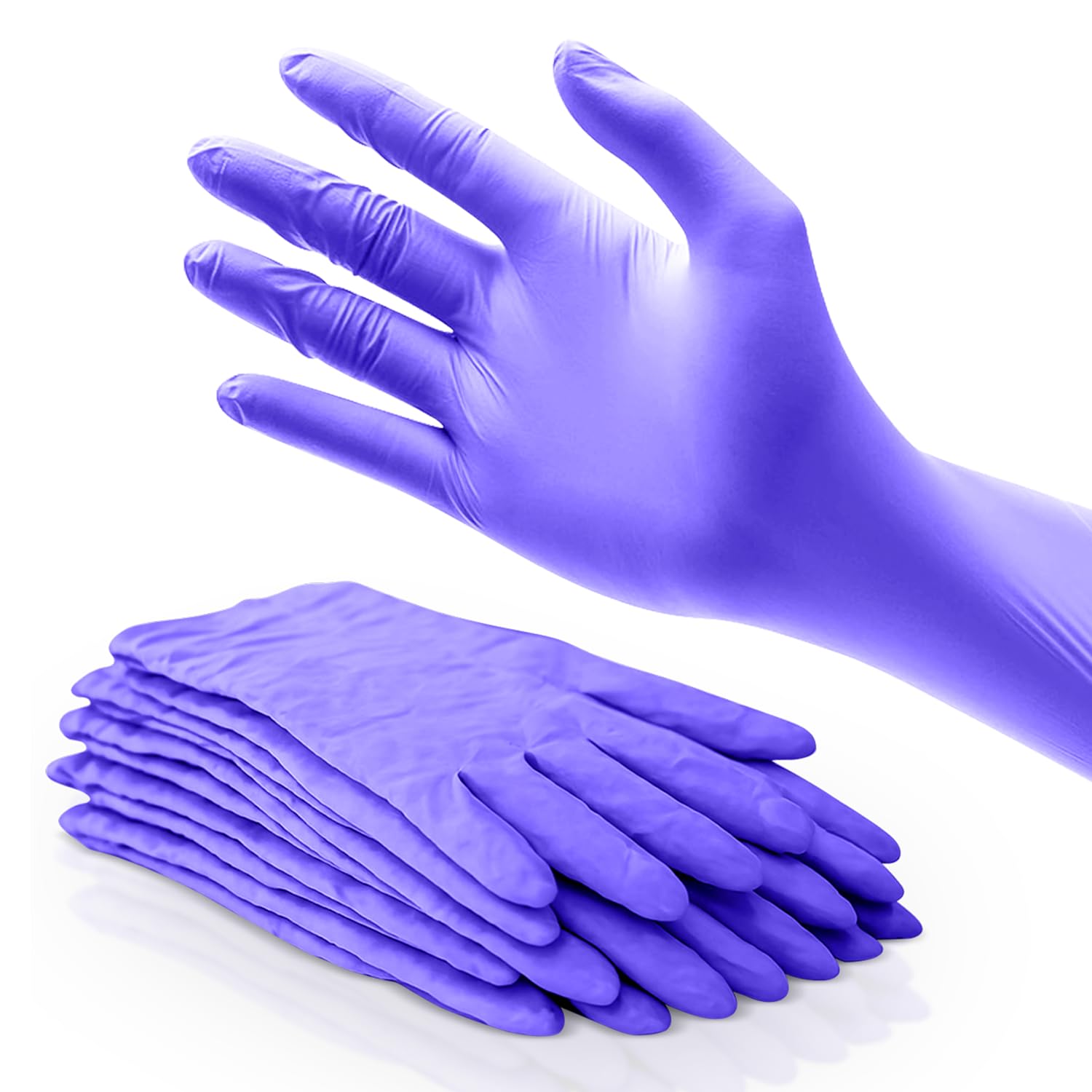 200 Disposable Gloves XXL Purple Gloves Strong Grip Work Gloves for Daily Use Protection Professional Food Safe Nitrile Disposable Gloves.
