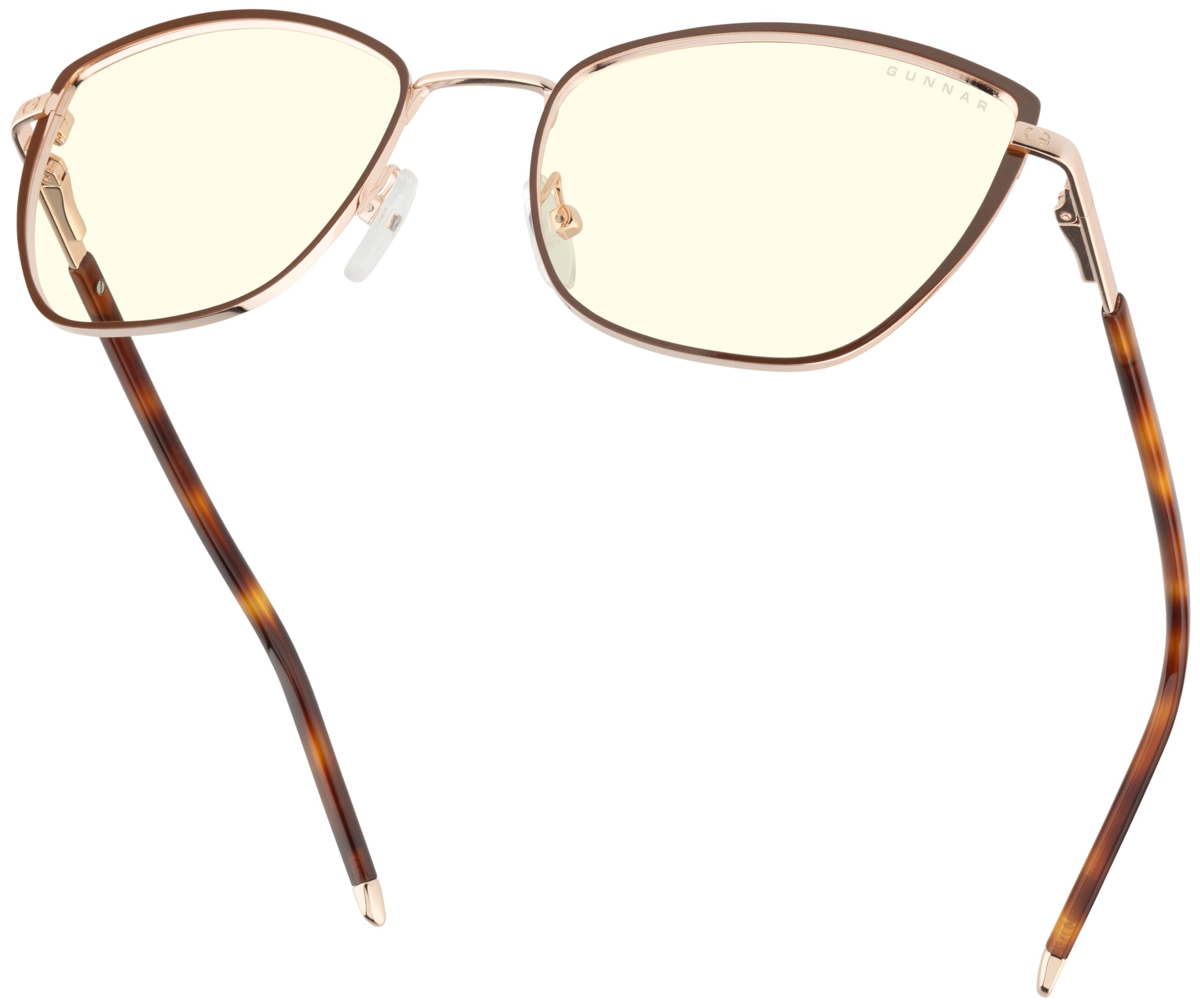Gunnar Blaulichtfilter-Brille - Erika - Coffee Gold - Clear | Computer-/Gaming-Brille - Erika - Coffee Gold - Clear - 35 % Blaulicht- & 100 % UV-Schutz - Patentiert