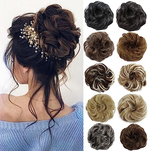 prinfantasy Messy Bun Hair Piece Hair Buns Messy Bun Hair Extension Hair Piece Grey Black Bun Hair Pieces Thicker Hair Pieces for Women,GBFQ021 - Image 4