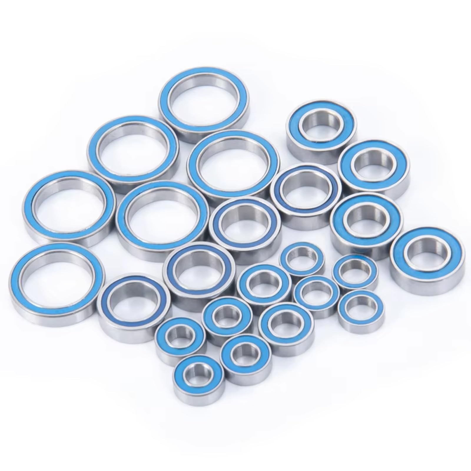Für Axial Für Yeti XL RTR 1/8 24 Teiliges Blaues Radnaben Achsen Set Mit Abgedichteten Kugellagern RC Crawler Car Upgrade Teile Zubehör RC Lagern