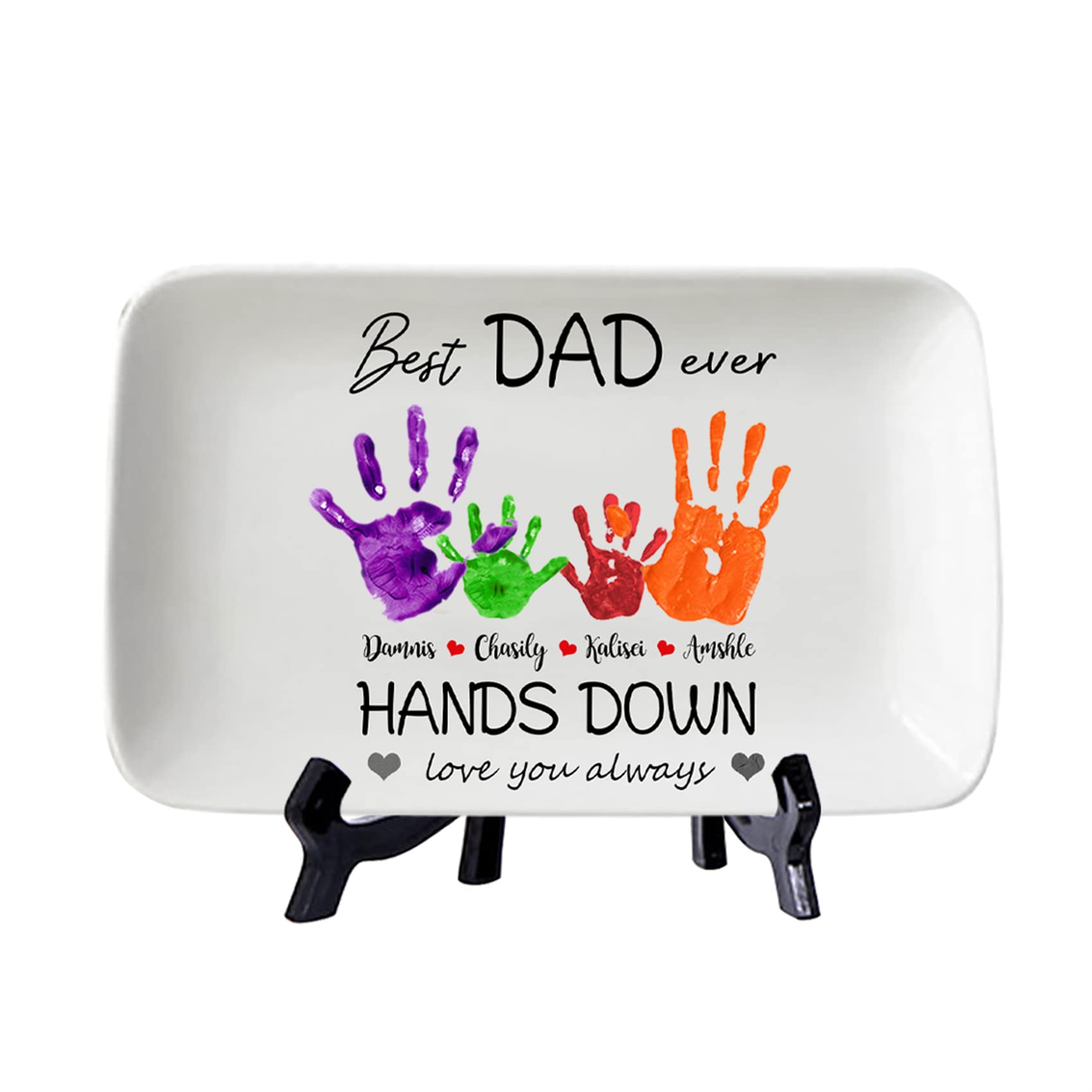 Amazon.com | Personalized Best Dad Ever Hands Down Platter 