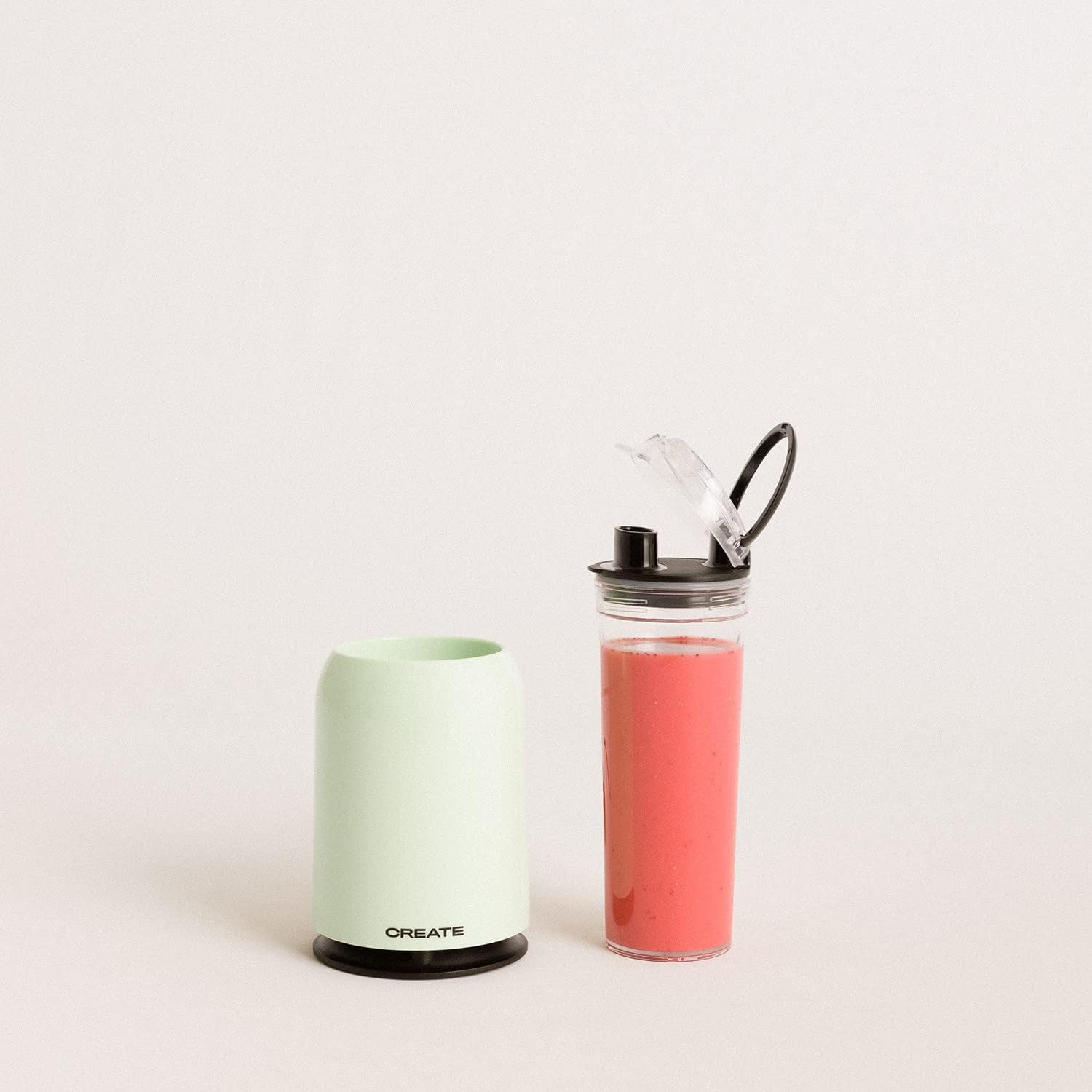 CREATE IKOHS MOI SLIM Personal Blender components: motor base, blending cup, and travel lid