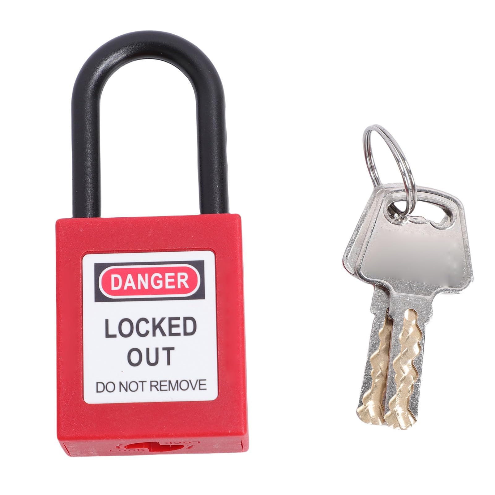 Dilwe Kit de Etiquetado de Bloqueo, Juego de 10 Candados LOTO con Cerraduras de Disyuntor y Cerrojos de Seguridad, Equipo de Seguridad Industrial Compatible con OSHA para Paneles Eléctricos y