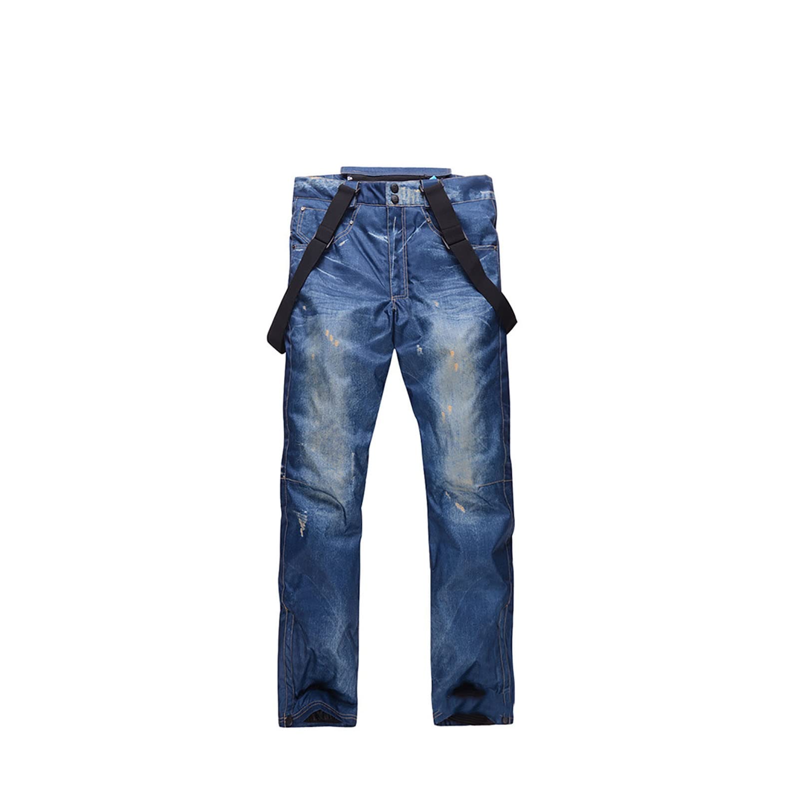 Pantalon de ski en jean pour homme, sports d'hiver imperméable à l'eau, taille extensible, pantalon chaud isolé, pour le ski, la randonnée, la neige, la marche en plein air