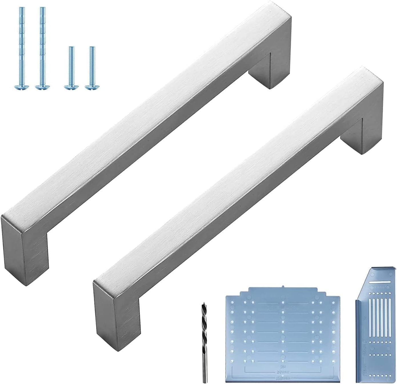 Ravinte Square Pulls 5 Inch Kitchen Handles Brushed
