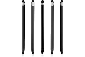 Pack of Five High-Precision Black Stylus Pens for Seamless Touch Screen Interactions