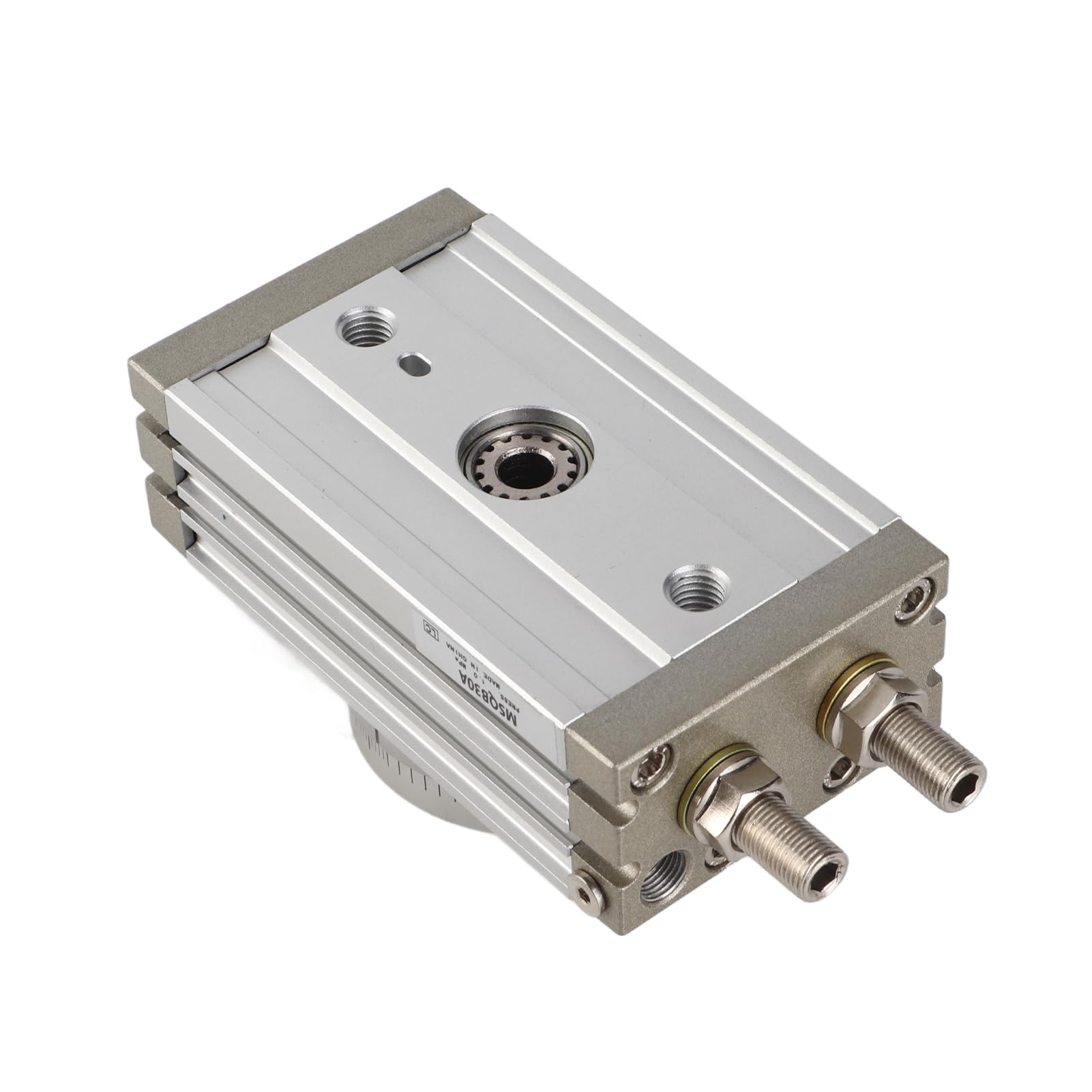 Ausla Obrotowy Siłownik Pneumatyczny, Siłownik Pneumatyczny Wahadłowy ze Stali Stopowej MSQB30A Zębatka i Zębnik 30 Mm Dwustronnego Działania od 0 do 190 Stopni do Automatyzacji Wyposażenia Stołu