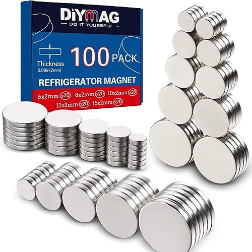Vista 17 de DIYMAG Imanes pequeños, 120 mini imanes para refrigerador para manualidades, multiusos, pequeños y fuertes imanes redondos para refrigerador